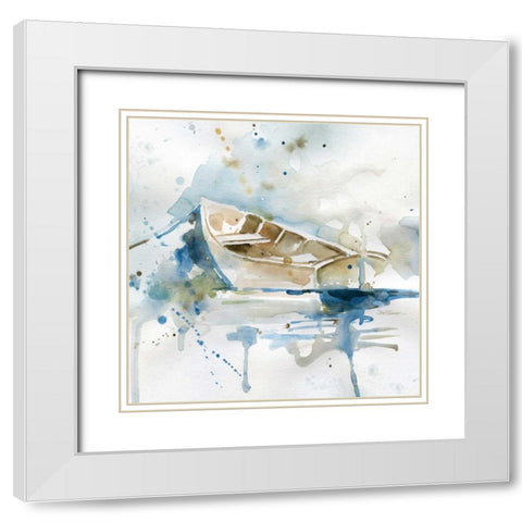 Malibu Marina II White Modern Wood Framed Art Print with Double Matting by Robinson, Carol