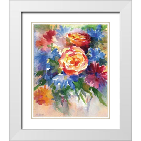 Endless Summer White Modern Wood Framed Art Print with Double Matting by Troise Heidel, Theresa