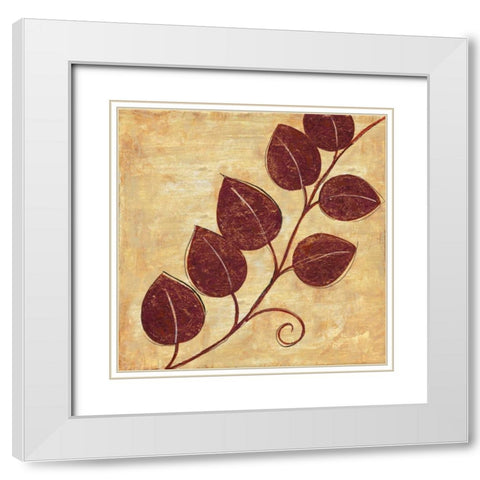Marsala Moment IV White Modern Wood Framed Art Print with Double Matting by Tava Studios