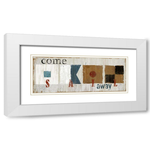 Nautical Sail White Modern Wood Framed Art Print with Double Matting by Robinson, Carol
