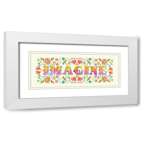 Imagine White Modern Wood Framed Art Print with Double Matting by Robinson, Carol