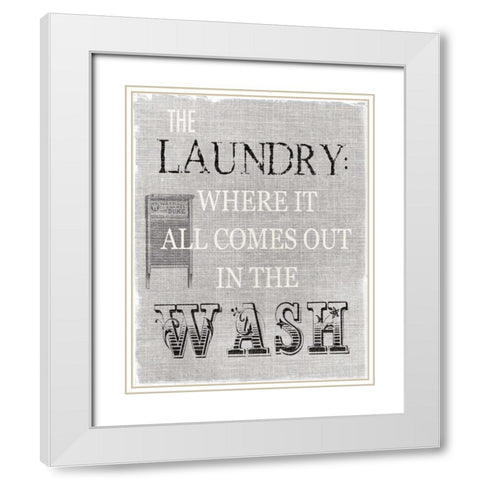 Out in the Wash White Modern Wood Framed Art Print with Double Matting by Robinson, Carol