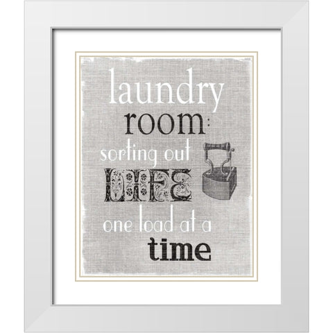 Sorting Out Life White Modern Wood Framed Art Print with Double Matting by Robinson, Carol