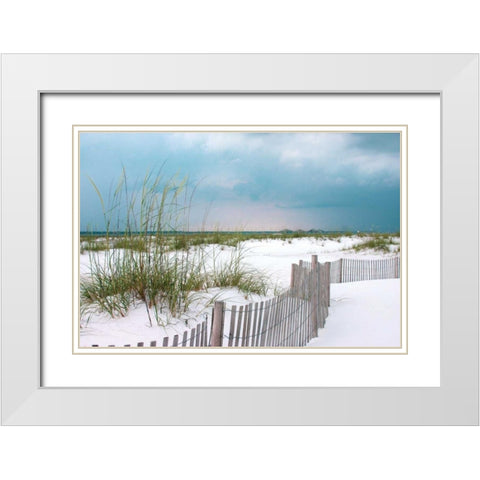 Sunset Isle II White Modern Wood Framed Art Print with Double Matting by Delimont, Danita