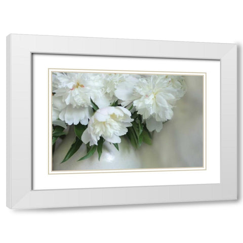 Cottage Bouquet White Modern Wood Framed Art Print with Double Matting by Delimont, Danita