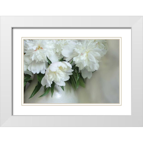 Cottage Bouquet White Modern Wood Framed Art Print with Double Matting by Delimont, Danita