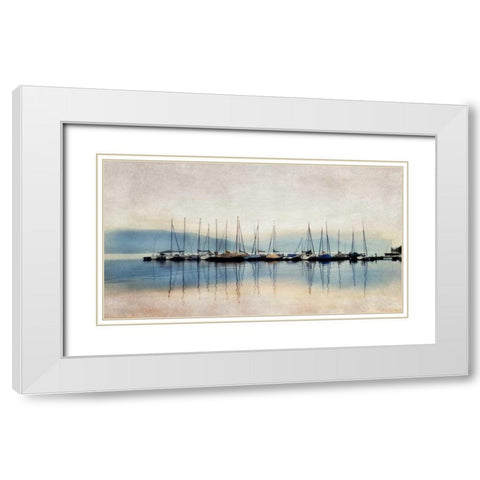 Serene White Modern Wood Framed Art Print with Double Matting by Weisz, Irene