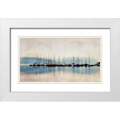Serene White Modern Wood Framed Art Print with Double Matting by Weisz, Irene