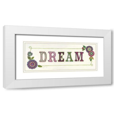 Dream White Modern Wood Framed Art Print with Double Matting by Tava Studios