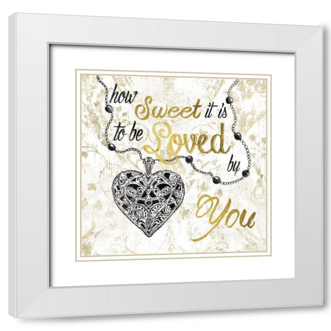 How Sweet It Is White Modern Wood Framed Art Print with Double Matting by Robinson, Carol