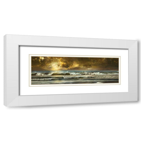 Vista White Modern Wood Framed Art Print with Double Matting by Calascibetta, Mike