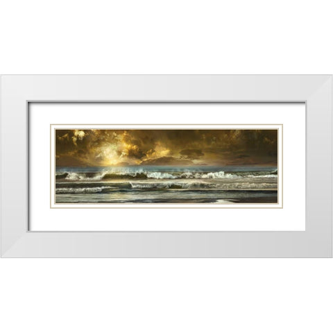 Vista White Modern Wood Framed Art Print with Double Matting by Calascibetta, Mike