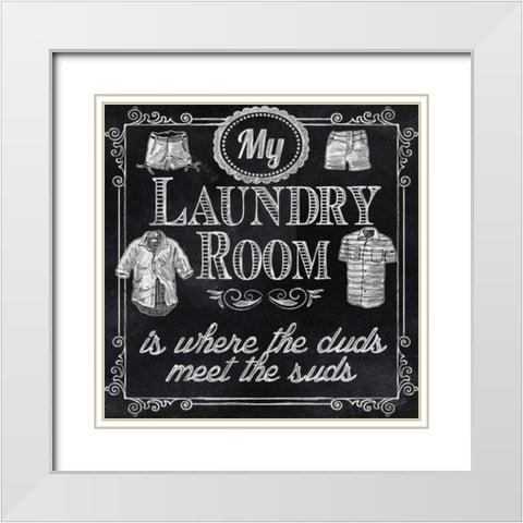 My Laundry Room White Modern Wood Framed Art Print with Double Matting by Knutsen, Conrad