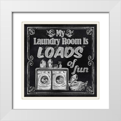 Loads of Fun White Modern Wood Framed Art Print with Double Matting by Knutsen, Conrad