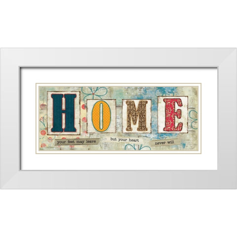 Wise Words of Home White Modern Wood Framed Art Print with Double Matting by Robinson, Carol
