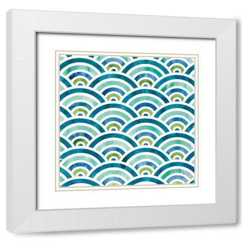 Zinga 5 White Modern Wood Framed Art Print with Double Matting by Robinson, Carol