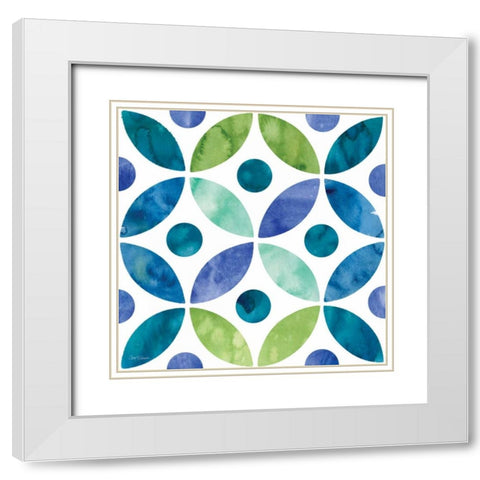 Zinga 7 White Modern Wood Framed Art Print with Double Matting by Robinson, Carol