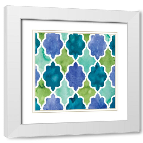 Zinga 9 White Modern Wood Framed Art Print with Double Matting by Robinson, Carol