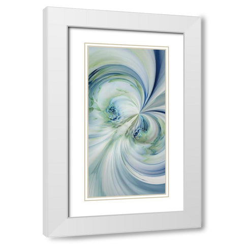 Dahlia Duo White Modern Wood Framed Art Print with Double Matting by Delimont, Danita