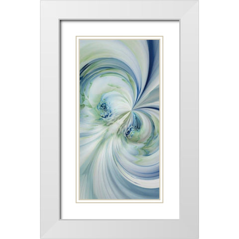 Dahlia Duo White Modern Wood Framed Art Print with Double Matting by Delimont, Danita