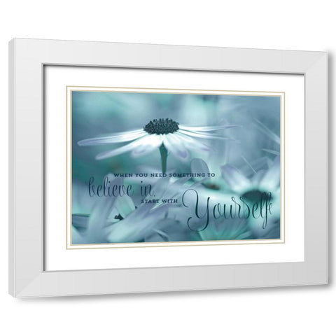 Believe In Yourself White Modern Wood Framed Art Print with Double Matting by Delimont, Danita