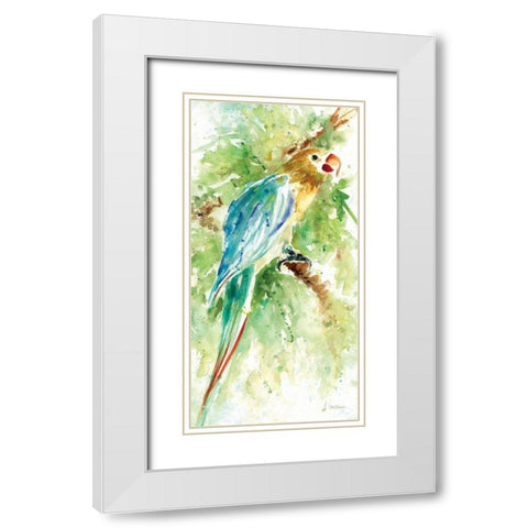 Island Beauty I White Modern Wood Framed Art Print with Double Matting by Robinson, Carol