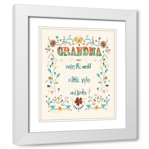 Grandma White Modern Wood Framed Art Print with Double Matting by Robinson, Carol