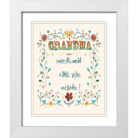 Grandma White Modern Wood Framed Art Print with Double Matting by Robinson, Carol