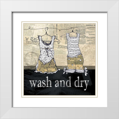 Wash and Dry White Modern Wood Framed Art Print with Double Matting by Robinson, Carol