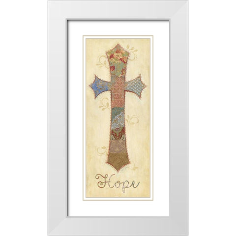 Hope White Modern Wood Framed Art Print with Double Matting by Tava Studios