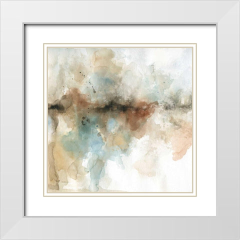 Island Mist I White Modern Wood Framed Art Print with Double Matting by Robinson, Carol