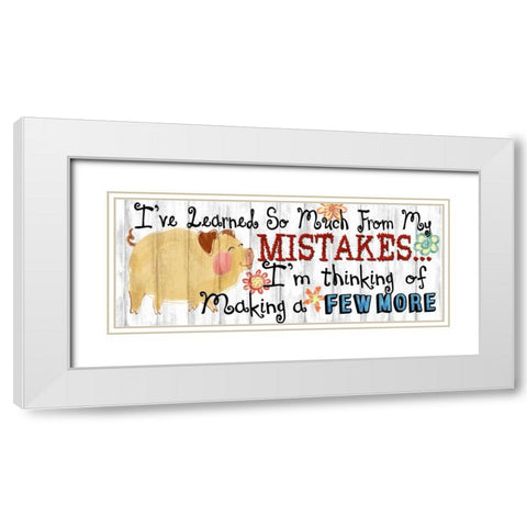 Ive Learned White Modern Wood Framed Art Print with Double Matting by Knutsen, Conrad