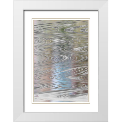 Ice Flow White Modern Wood Framed Art Print with Double Matting by Jill, Susan