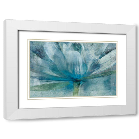 Blue White Modern Wood Framed Art Print with Double Matting by Calascibetta, Mike