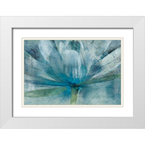 Blue White Modern Wood Framed Art Print with Double Matting by Calascibetta, Mike