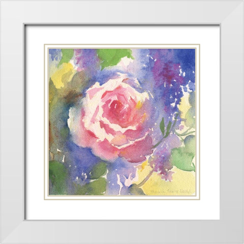 Margots Rose II White Modern Wood Framed Art Print with Double Matting by Troise Heidel, Theresa