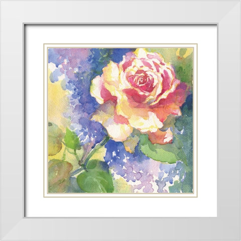Margots Rose III White Modern Wood Framed Art Print with Double Matting by Troise Heidel, Theresa