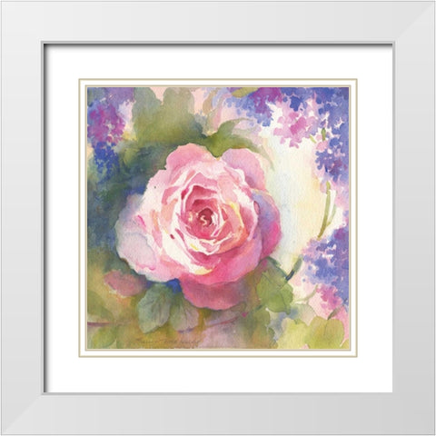 Margots Rose IV White Modern Wood Framed Art Print with Double Matting by Troise Heidel, Theresa