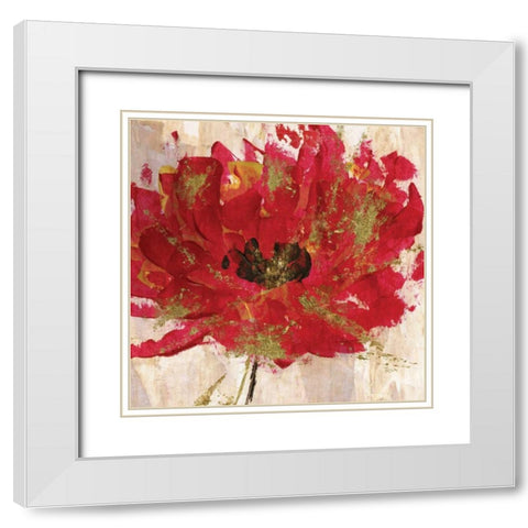 Red Infusion III White Modern Wood Framed Art Print with Double Matting by Craven, Katrina