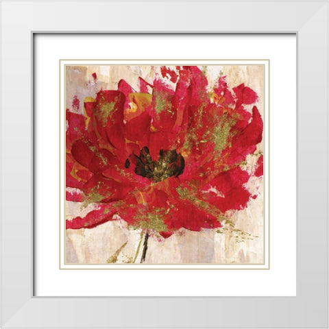 Red Infusion III White Modern Wood Framed Art Print with Double Matting by Craven, Katrina