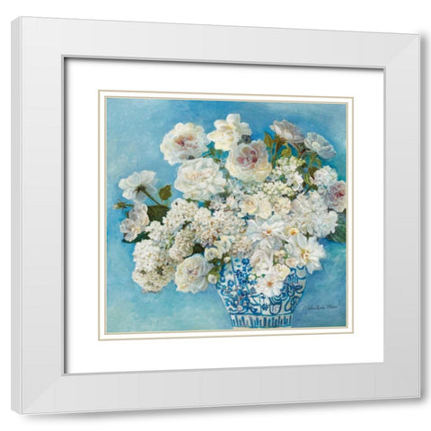 Savannahs Garden II White Modern Wood Framed Art Print with Double Matting by Olson, Charlene