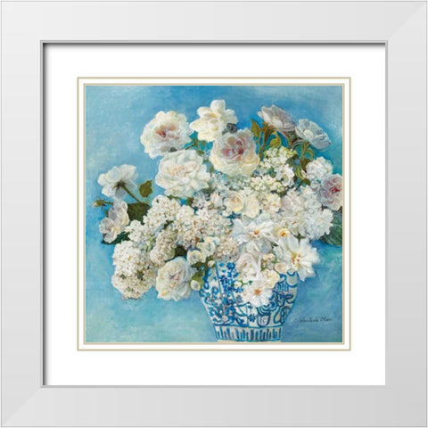 Savannahs Garden II White Modern Wood Framed Art Print with Double Matting by Olson, Charlene