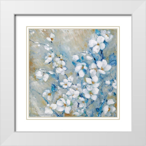 Mays Whisper White Modern Wood Framed Art Print with Double Matting by Tava Studios