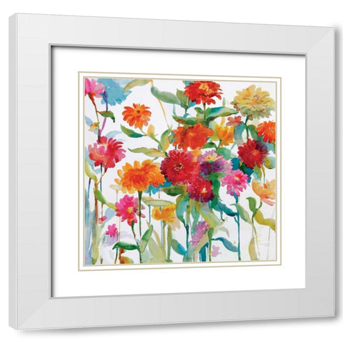 Zinnia Mixer II White Modern Wood Framed Art Print with Double Matting by Troise Heidel, Theresa