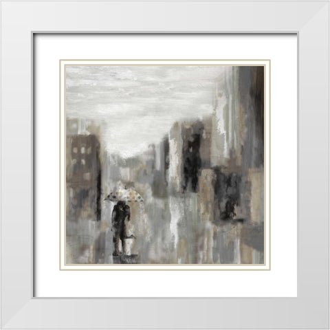 Rainy Weekend White Modern Wood Framed Art Print with Double Matting by Nan