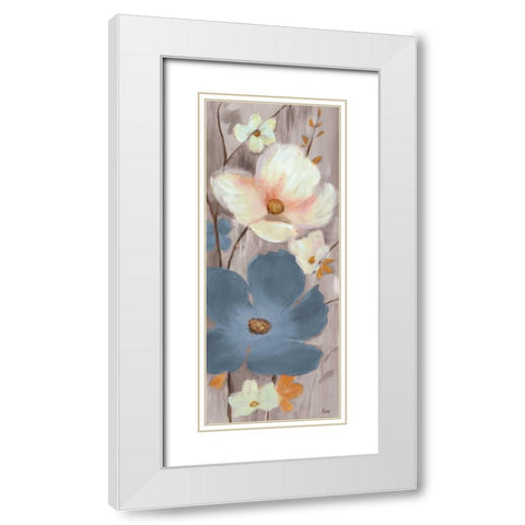 Delicate Scent I White Modern Wood Framed Art Print with Double Matting by Nan