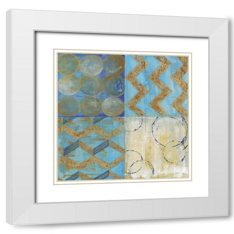 Essence of Time White Modern Wood Framed Art Print with Double Matting by Tava Studios