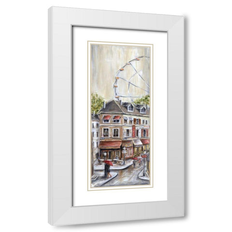 Paris Under the White Modern Wood Framed Art Print with Double Matting by Dunlap, Marilyn
