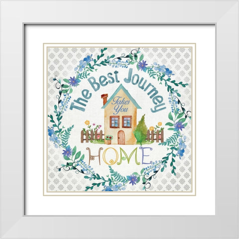 The Best Journey White Modern Wood Framed Art Print with Double Matting by Knutsen, Conrad