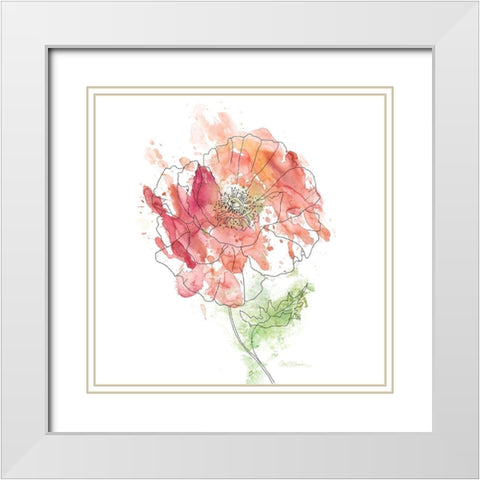 Simple Study II White Modern Wood Framed Art Print with Double Matting by Robinson, Carol